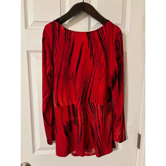 Clara Sunwoo red black abstract scoop tunic top - Picture 5 of 5